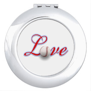 Female Baseball Fan Gift Idea Photo Compact Mirror