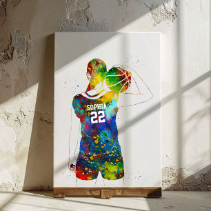 Female Basketball Player Canvas Print