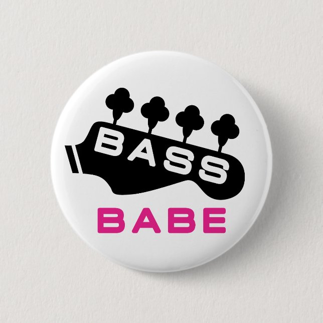 Female Bass Player Button (Front)