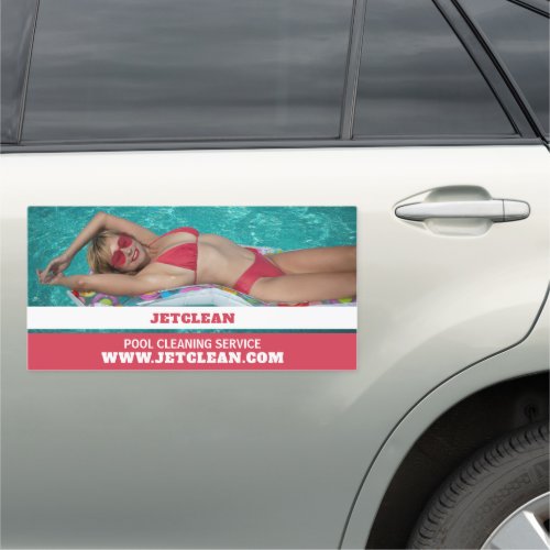 Female Bather Portrait Swimming Pool Cleaning Car Magnet