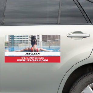 Female Bather Portrait, Swimming Pool Cleaning Car Magnet