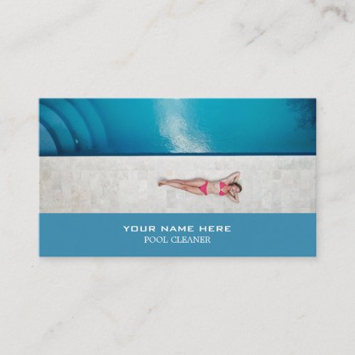 Female Bather Swimming Pool Cleaner Business Card