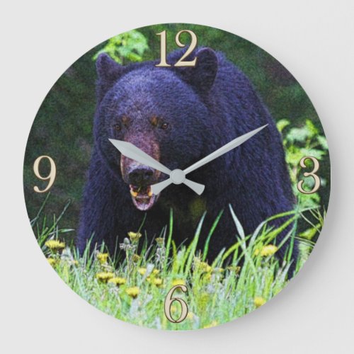 Female Black Bear Wildlife Photo Art Clock