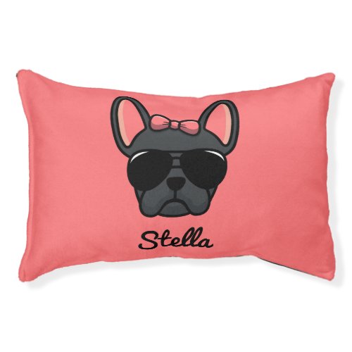 Female Black French Bulldog Dog Bed