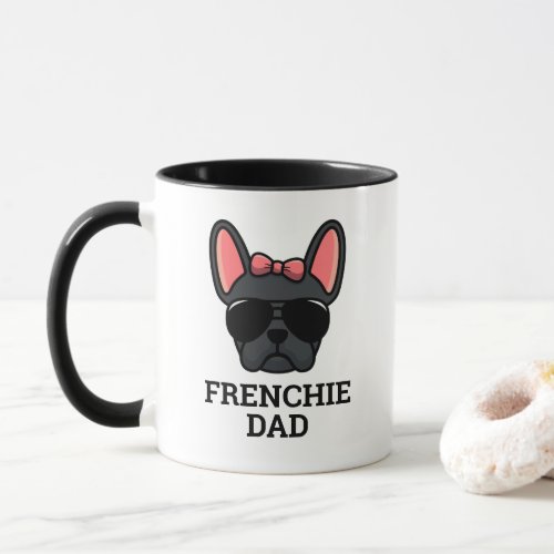 Female Black French Bulldog Frenchie Dog Dad Mug