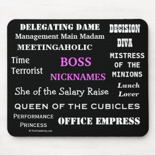 FEMALE BOSS Gift Idea   Funny Boss Names   Special Mouse Pad