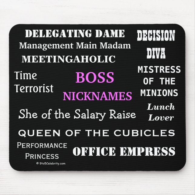 FEMALE BOSS Gift Idea | Funny Boss Names | Special Mouse Pad (Front)