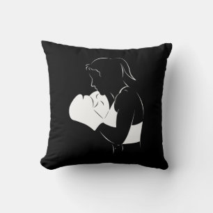 Female Boxer Throw Pillow