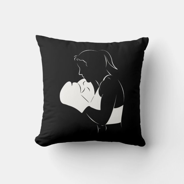 Female Boxer Throw Pillow (Front)