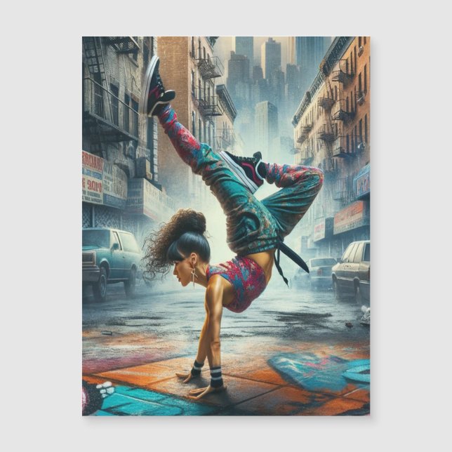 Female Breakdancer NYC – Urban B-Girl Art (Front)