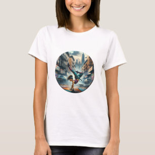 Female Breakdancer NYC – Urban B-Girl Art T-Shirt