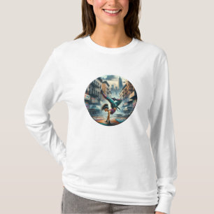 Female Breakdancer NYC – Urban B-Girl Art T-Shirt