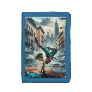 Female Breakdancer NYC – Urban B-Girl Art Tri-fold Wallet