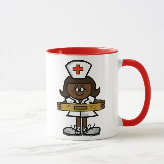Female Brown Nurse Coffee Mug to Customize (Right)