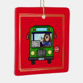 Female Bus Driver Christmas Ornament (Right)