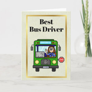 Female Bus Driver Thank You Card
