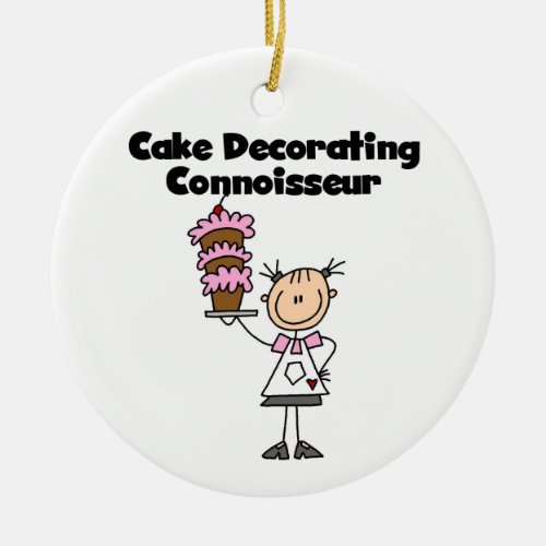 Female Cake Decorating Connoisseur Ceramic Ornament