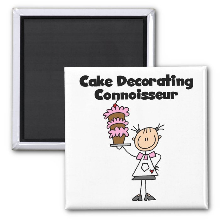 Female Cake Decorating Connoisseur Fridge Magnets