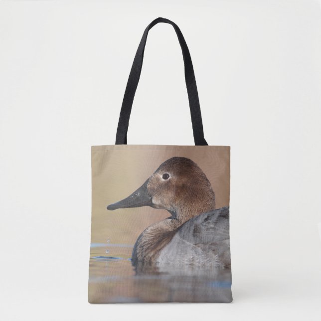 Female Canvasback duck Profile Tote Bag (Front)