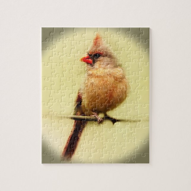 Female Cardinal Songbird Jigsaw Puzzle (Vertical)
