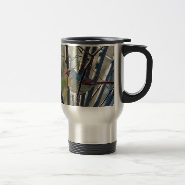 Female Cardinal Travel Mug (Right)