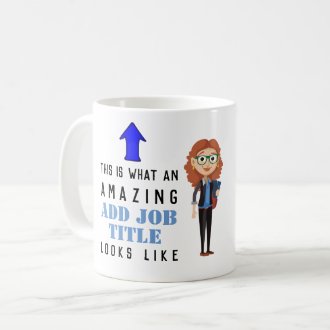 Female Caricature MUG - Occupation JOB Glasses