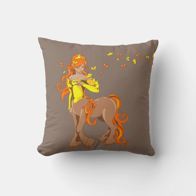 Female Centaur Throw Pillow (Front)