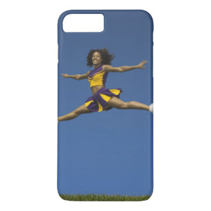 Female cheerleader doing jump splits in air iPhone 8 plus/7 plus case
