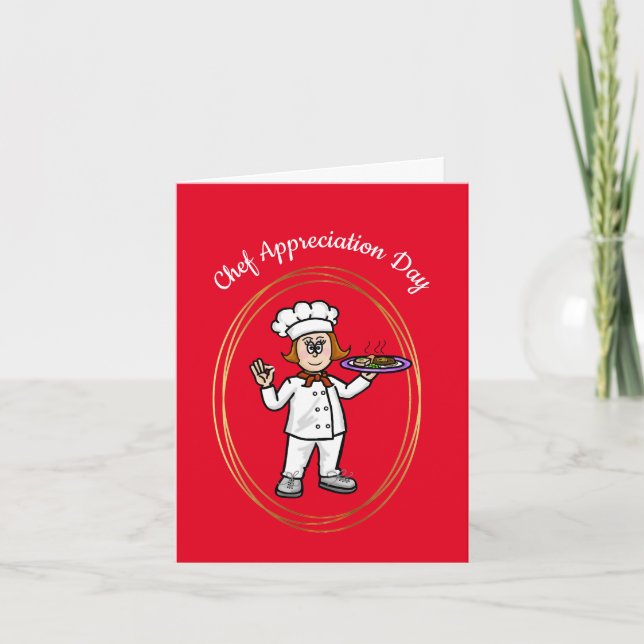 Female Chef - Chef Appreciation Day Card (Front)