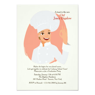 female_chef_graduation_invitation rf8f885d8ae9e4b07b6d6c06da4543650_zkrqs_324