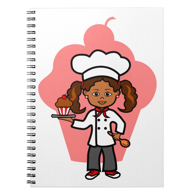 Female Chef Illustration Notebook (Front)
