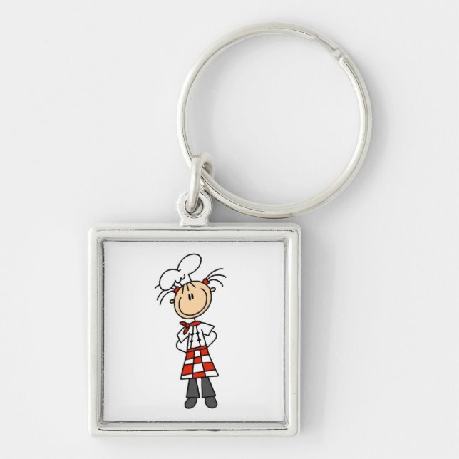 Female Chef Keychain (Front)