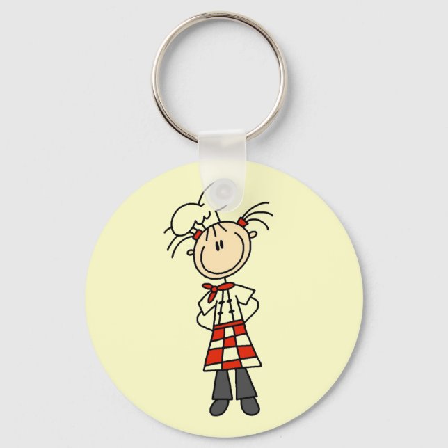Female Chef Keychain (Front)