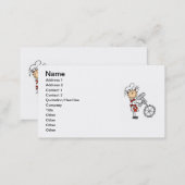 Female Chef Using Mixer Business Card (Front/Back)