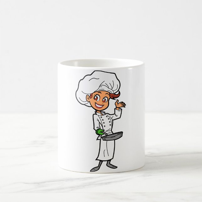Female Chef With A Frying Pan Mug (Creator Uploaded)