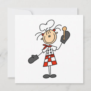 Female Chef With Mitts and Wooden Spoon