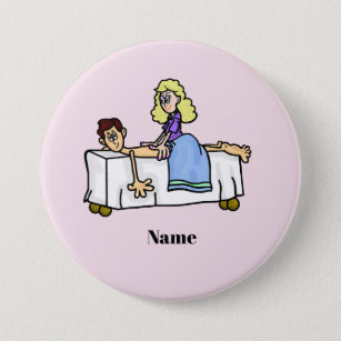 Female Chiropractor or Masseuse Name Button