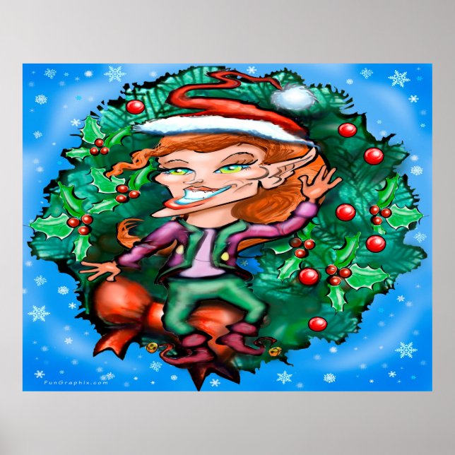 Female Christmas Elf Poster (Front)