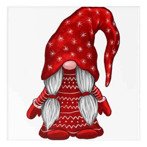 Female Christmas Gnome Acrylic Print