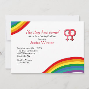 Female Coming Out of the Closet Invitation