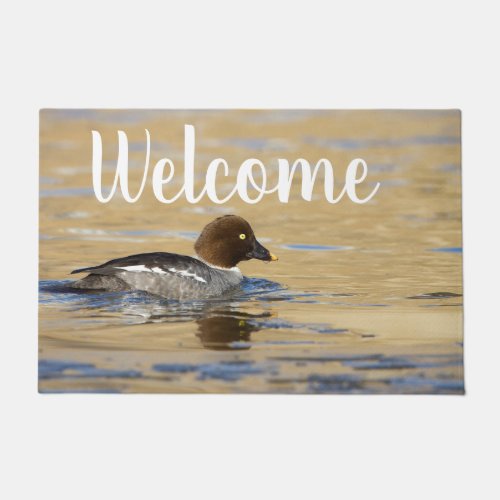 Female common Goldeneye duck Doormat