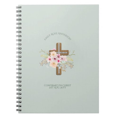 Female Confirmation Gift Floral Cross Personalized