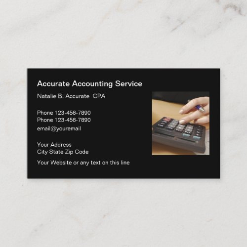 Female CPA Accountant Business Card