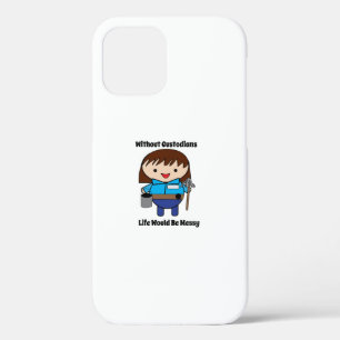 Female Custodian Janitor Funny Personalize iPhone 12 Case