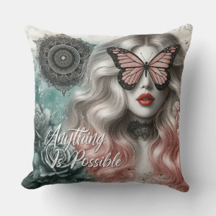 Female Daily Affirmation Throw Pillow
