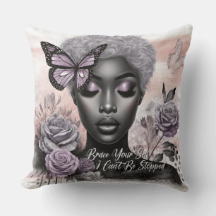 Female Daily Affirmation  Throw Pillow
