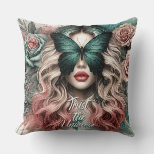 Female Daily Affirmation Throw Pillow