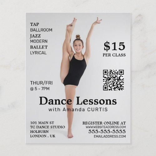 Female Dancer Dance Lesson Advertising Flyer