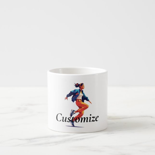 Female Dancer Hip Hop Thunder_Cove Espresso Cup (Front)