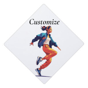 Female Dancer Hip Hop Thunder_Cove Graduation Cap Topper